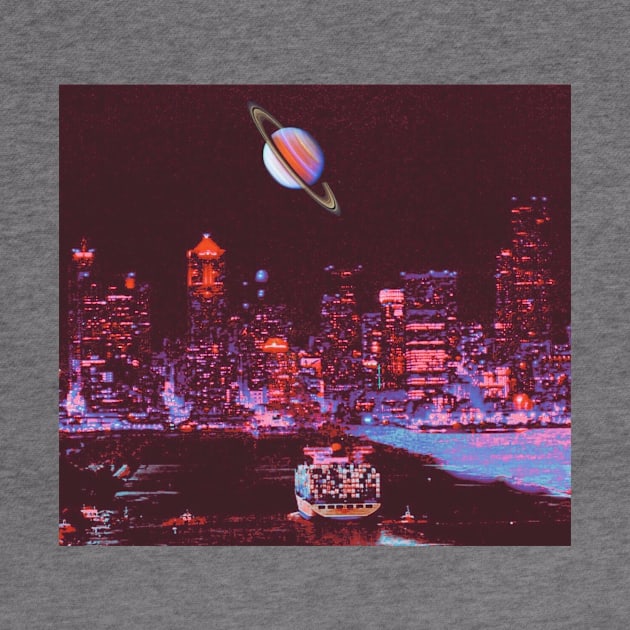 Night City Saturn Port by lofi_retrowave